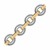 Cable Style Link Chain Rhodium Plated Bracelet in 18K Yellow Gold and Sterling Silver