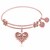 Expandable Pink Tone Brass Bangle with Angel Comfort Hope Symbol