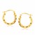 Textured Polished Round Hoop Earrings in 10k Yellow Gold