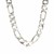 Classic Rhodium Plated Figaro Chain in Sterling Silver (13.60 mm)