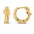 14k Yellow Gold Love knot Hoops