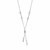 14k White Gold and Diamond 17 inch Puff Marquise Drop Necklace (1/10 cttw)
