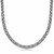 Braided Design Chain Men's Necklace in Oxidized Sterling Silver