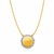14k Yellow Gold Necklace with Round Engraveable Diamond Pendant (1/10 cttw)