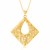 Open Diamond Shape Wire Mesh Style Pendant in 14k Yellow Gold