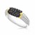 Black Diamond Accented Popcorn Ring in 18K Yellow Gold and Sterling Silver (.21ct tw)