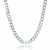 Classic Rhodium Plated Curb Chain in 925 Sterling Silver (7.90 mm)