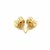 Diamond Cut Puffed Heart Earrings in 14k Yellow Gold