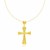 Mesh Design Crucifix Pendant in 14k Yellow Gold