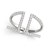 Fancy Dual Band Diamond Ring in 14k White Gold (1/2 cttw)