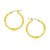 Classic Diamond Cut Hoop Earrings in 14k Yellow Gold (3x20mm)