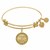 Expandable Yellow Tone Brass Bangle with Maid Of Honor Symbol