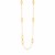 14k Yellow Gold Chain and Soft Rectangular Link Station Necklace
