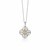 Diamond Accented Floral Gothic Style Pendant in 14k Yellow Gold and Sterling Silver (.07ct)