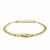 Polished Childrens ID Bracelet with Curb Link Chain in 14k Yellow Gold (3.30 mm)