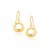 Open Circle Dangle Earrings in 14k Yellow Gold
