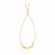 14k Yellow Gold Adjustable Puffed Heart Stations Lariat Style Bracelet