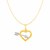 Heart and Arrow Pendant in 10k Two tone Gold
