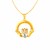Claddagh Pendant in 14k Two Tone Gold
