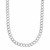 Polished Twisted Oval Link Necklace in Sterling Silver