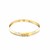 Zigzag Pattern Textured Bangle in 10k Two-Tone Gold (6.00 mm)