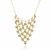 Diamond Cut Heart Bib Style Necklace in 14k Yellow Gold