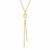 Noose Style Lariat Popcorn Necklace in 14k Yellow Gold