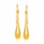 Fancy Puffed Teardrop Polished Earrings in 14k Yellow Gold