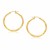 Diamond Cut Hoop Earrings in 14k Yellow Gold (3x35mm)