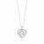 Concentric Diamond Accented Heart Pendant in 14K White Gold (.11ct)