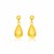 Polished Teardrop Shape Earrings in 14k Yellow Gold