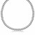 Polished Bead Chain Necklace in Rhodium Plated Sterling Silver (6mm)
