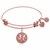 Expandable Pink Tone Brass Bangle with  Butterfly Transformation Symbol