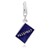 Passport Blue Enameled Charm in Sterling Silver