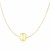 Polished Barrel Bead Charm Necklace in 14k Yellow Gold