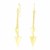 Triangle and Chain Dangling Earrings in 14k Yellow Gold