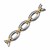 Cable Design Chain Bracelet in 18k Yellow Gold and Sterling Silver