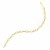 Textured Oval and Cable Chain Bracelet in 14K Yellow Gold