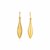 Reversible Textured and Smooth Puffed Marquise Shape Earrings in 10k Yellow Gold
