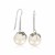 Dragonfly Accented Shell Pearl Earrings in 18k Yellow Gold and Sterling Silver