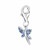 Dragon Fly Crystal Accent Charm in Sterling Silver
