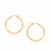 Slender Diamond-Cut Hoop Earring in 14k Yellow Gold (25mm Diameter)