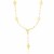 Triangle Station Fancy Lariat Chain Necklace in 14k Yellow Gold