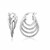 Interlaced Multi-Textured Round Hoop Earrings in Sterling Silver