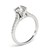 14k White Gold Round Diamond Engagement Ring With Single Row Graduated Band (1 3/4 cttw)
