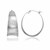 Concave Graduated Oval Hoop Earrings in Sterling Silver