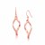 Fancy Twist Design Freeform Drop Earrings in 14k Rose Gold