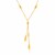 14k Yellow Gold Marquise Motif and Chain Lariat Necklace