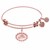 Expandable Pink Tone Brass Bangle with Shooting Star Make A Wish Symbol