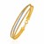 14k Three-Part Gold and 1pt Diamond Bangle Bracelet with Clasp (1/5 cttw)